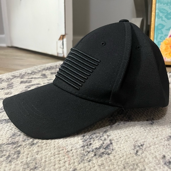 USA Men’s Women’s Embroidered Flag Hat in Black - Picture 2 of 14